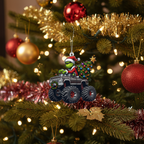 [2D FLAT ACRYLIC] Personalized Truck Driver Christmas Ornament | Custom Name Trucker Gift