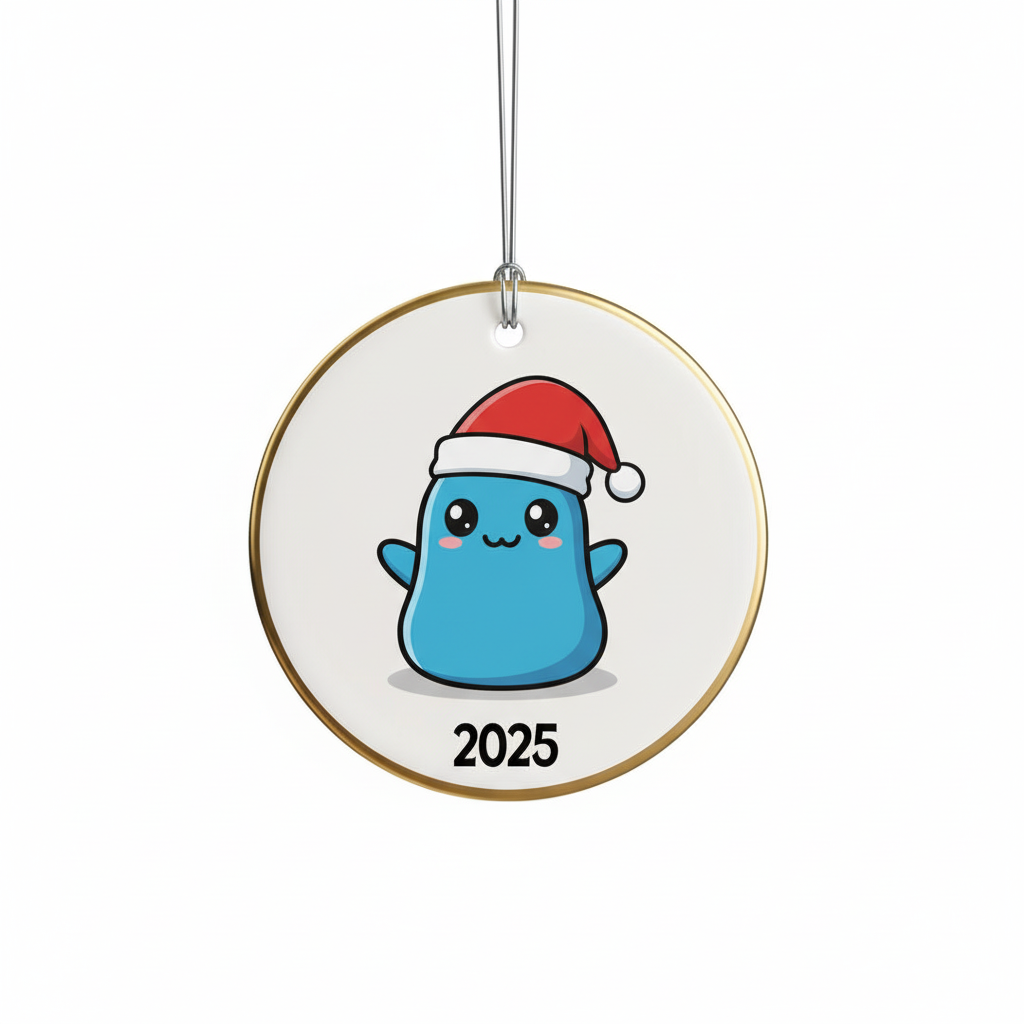 [2D FLAT ACRYLIC] Funny Skibidi Rizzmas Meme Christmas Ornament – Gen Z Teenager Gag Gift