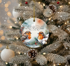 [2D FLAT ACRYLIC] Robin Remembrance Christmas Ornament - Loss of Loved One Keepsake