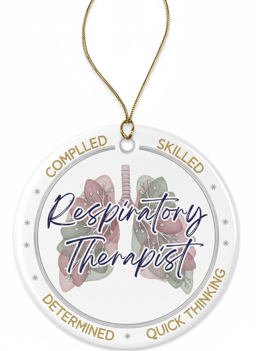 [2D FLAT ACRYLIC] Respiratory Therapist Christmas Ornament – Appreciation Gift for RTs & Coworkers