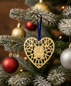 [2D FLAT ACRYLIC] 30th Pearl Anniversary Heart Ornament – Keepsake Gift for Couples