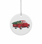 [2D FLAT ACRYLIC] Funny Trucker Christmas Ornament | Humorous Truck Driver Gift for Men