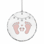 [2D FLAT ACRYLIC] Baby's First Christmas Ornament 2025 - Family of Three Keepsake Gift for New Parents