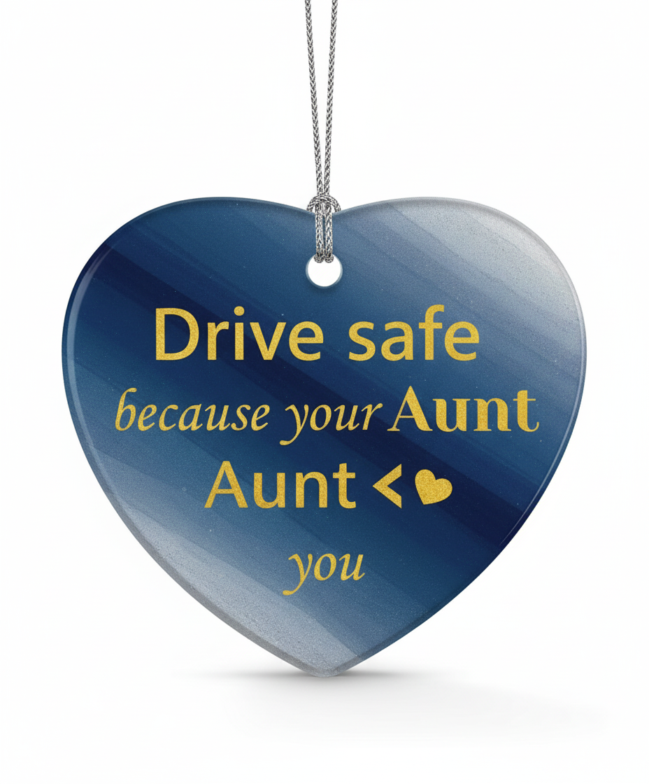 [2D FLAT ACRYLIC] Drive Safe Acrylic Christmas Ornament | Thoughtful Trucker Gift for New Drivers & Loved Ones