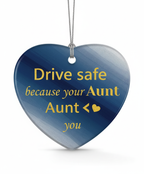 [2D FLAT ACRYLIC] Drive Safe Acrylic Christmas Ornament | Thoughtful Trucker Gift for New Drivers & Loved Ones