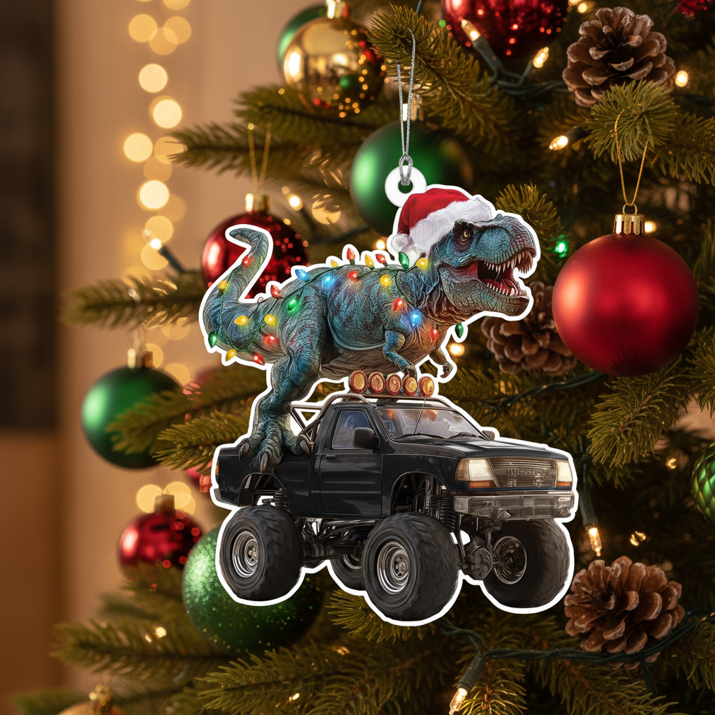 [2D FLAT ACRYLIC] Personalized Grinch Christmas Ornament | Custom Acrylic Trucker Tree Decor