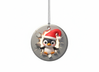 [2D FLAT ACRYLIC] Cute Penguin Christmas Ornament 2025 – Double-Sided Porcelain Holiday Decor