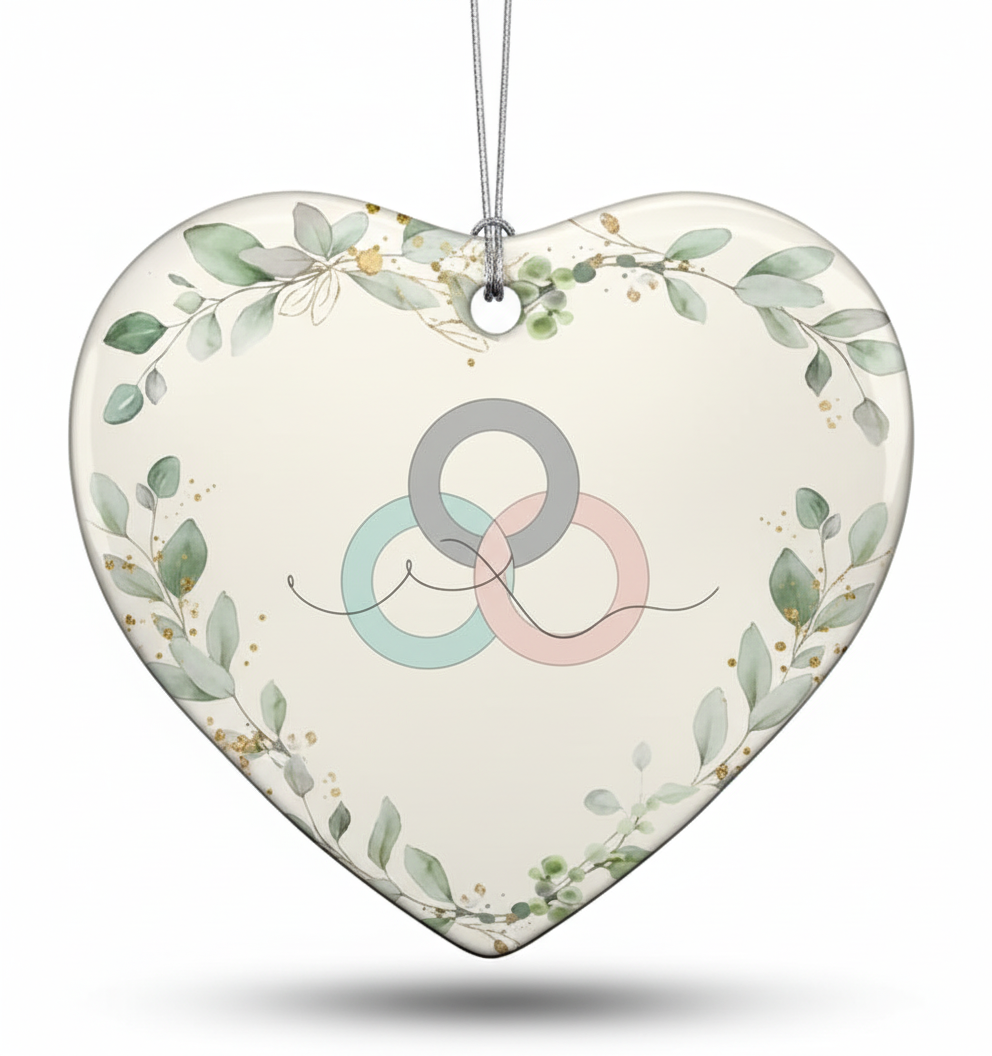 [2D FLAT ACRYLIC] Baby's First Christmas Ornament 2025 | Heart Keepsake Gift for New Mom & Dad
