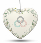 [2D FLAT ACRYLIC] Baby's First Christmas Ornament 2025 | Heart Keepsake Gift for New Mom & Dad