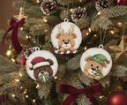 [2D FLAT ACRYLIC] Adorable Bear Christmas Ornament