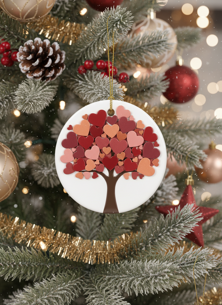 [2D FLAT ACRYLIC] 15th Wedding Anniversary Ornament 2025 – Elegant Ceramic Gift for Crystal Anniversary