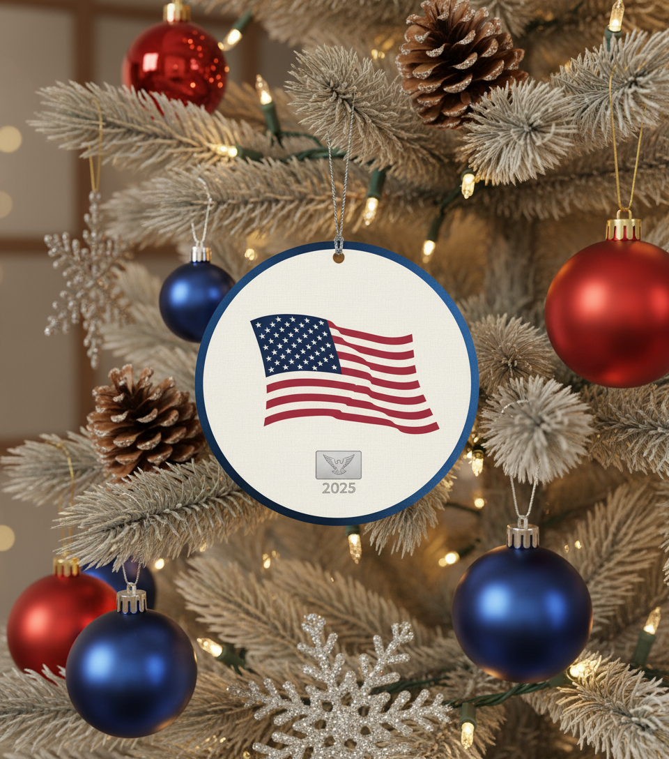 [2D FLAT ACRYLIC] Patriotic American Citizen Christmas Ornament 2025 – Heartfelt Citizenship Gift