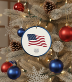 [2D FLAT ACRYLIC] Patriotic American Citizen Christmas Ornament 2025 – Heartfelt Citizenship Gift