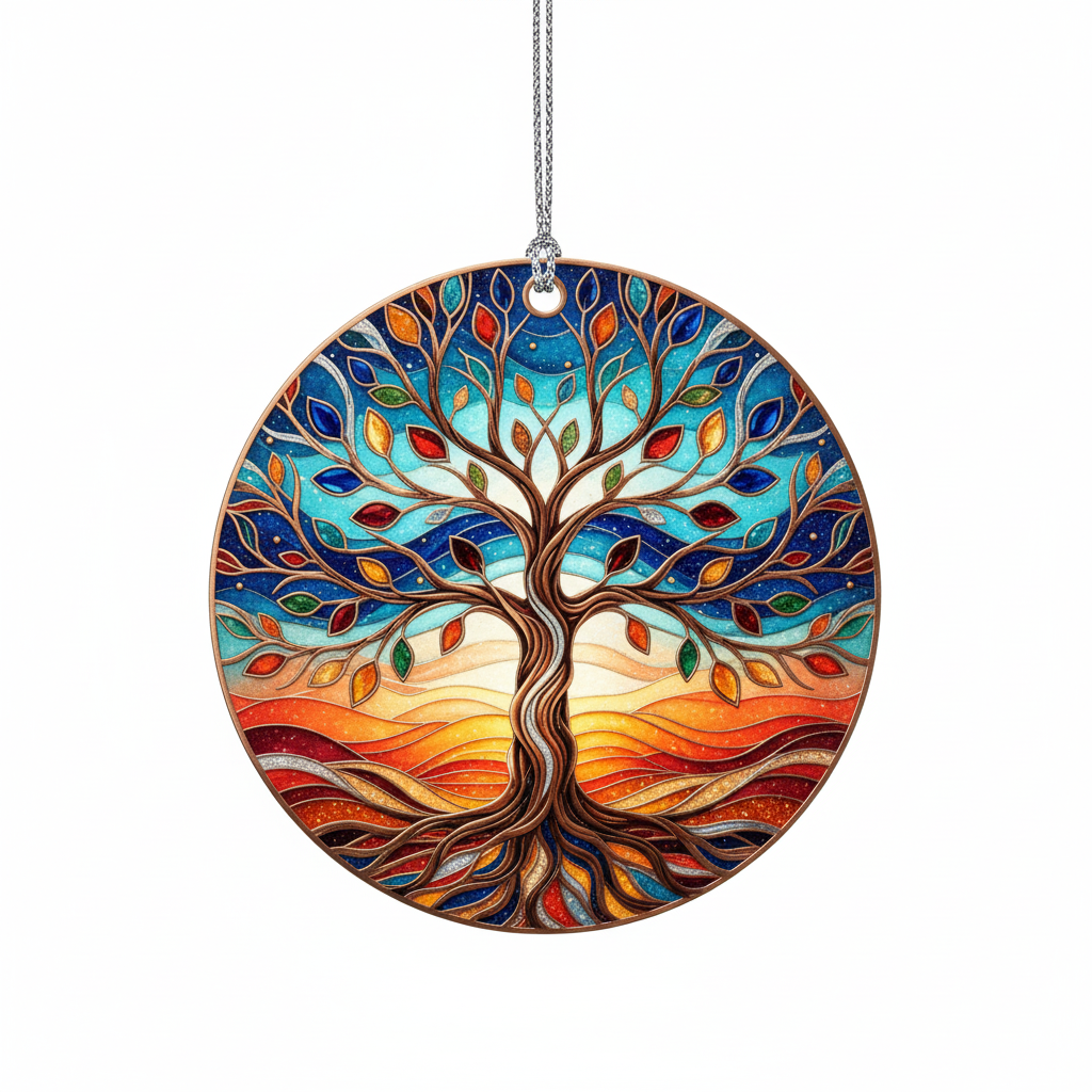 [2D FLAT ACRYLIC] Tree of Life Christmas Ornament 2025 – Unique Acrylic Holiday Keepsake Gift