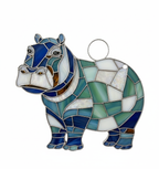 [2D FLAT ACRYLIC] Charming Hippo Hanging Ornament – Acrylic Decor Gift for Hippo Lovers