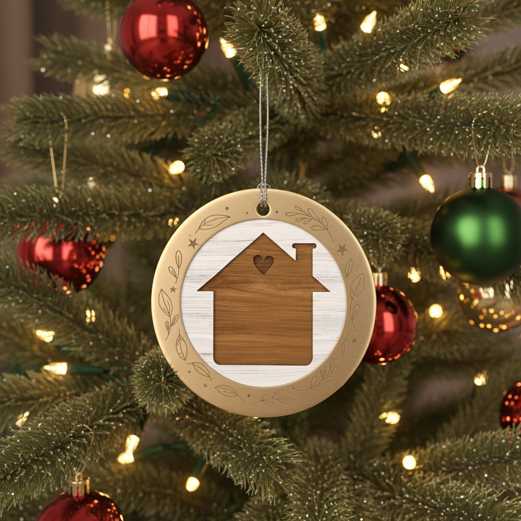 [2D FLAT ACRYLIC] Our First Home Christmas Ornament 2025 - Ceramic Housewarming Gift