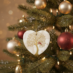 [2D FLAT ACRYLIC] 35th Wedding Anniversary Ornament – Ceramic Keepsake Gift for Couples