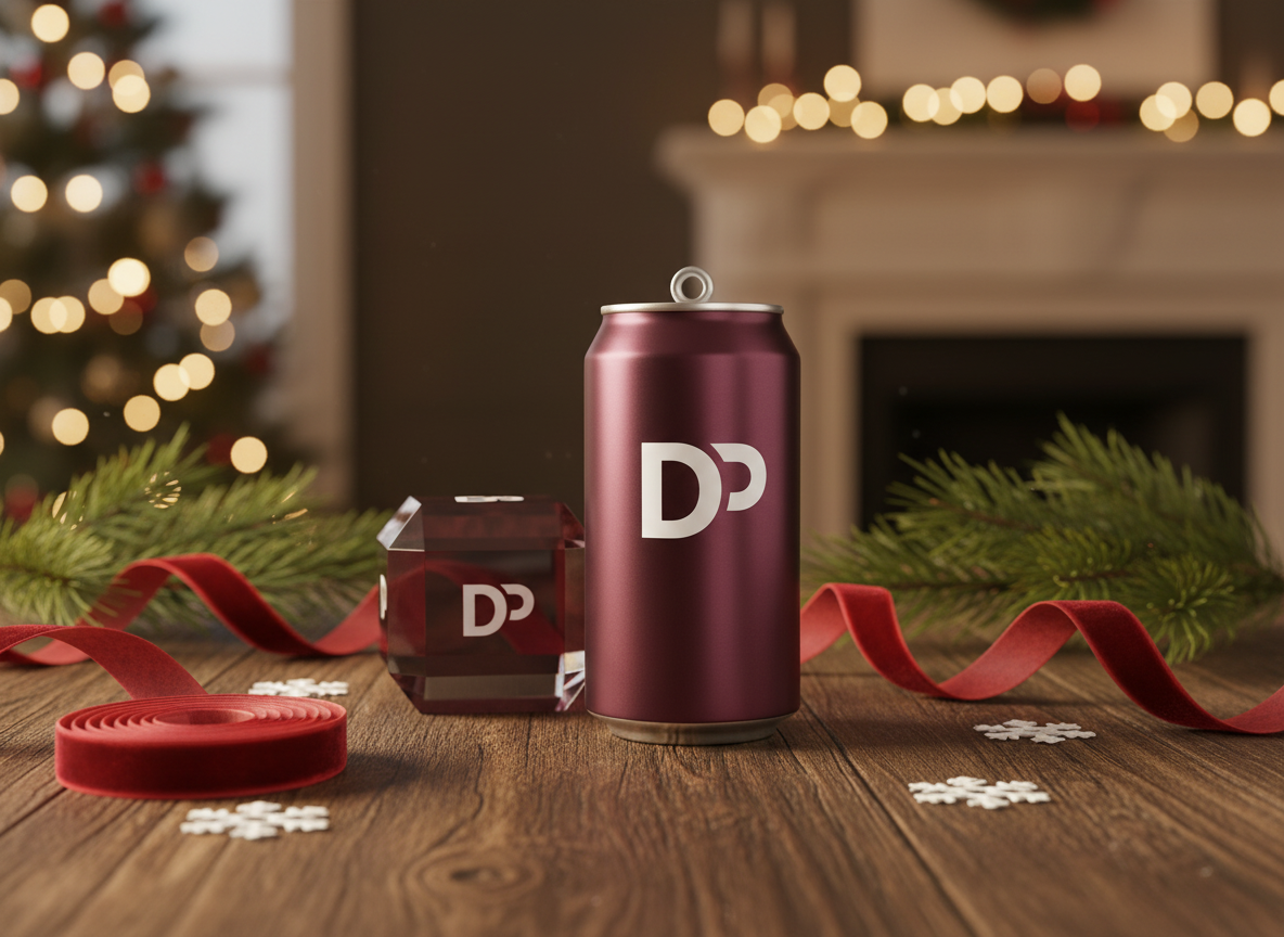 [2D FLAT ACRYLIC] Dr Pepper Soda Christmas Ornament – Fun 2D Holiday Decor for Fans