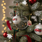 [2D FLAT ACRYLIC] 1st Wedding Anniversary Glass Ornament – Keepsake Gift for Couple