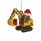 [2D FLAT ACRYLIC] Personalized Log Truck Christmas Ornament | Custom Logger & Truck Driver Gift