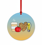 [2D FLAT ACRYLIC] First Christmas as a Teacher Ornament 2025 – Appreciation Gift for Educators