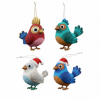[2D FLAT ACRYLIC] Chicken Christmas Ornament – Unique Holiday Decor Gift for Chicken Lovers