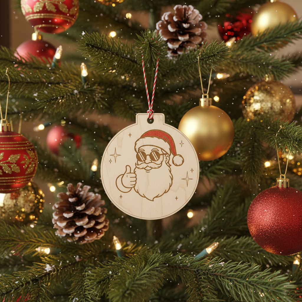 [2D FLAT ACRYLIC] Funny Santa 'Six Seven' Ornament