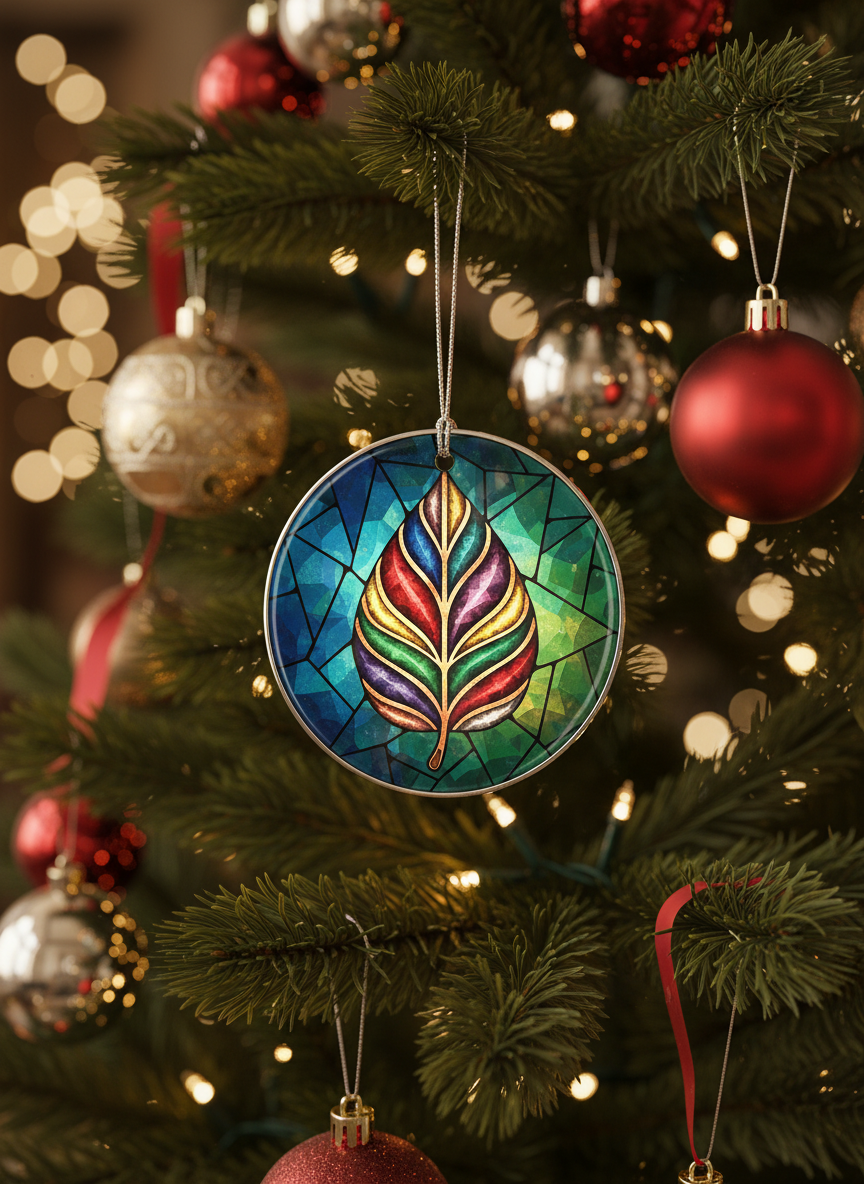 [2D FLAT ACRYLIC] Gallbladder Stained Glass Style Ornament – Unique Medical Gift for Doctors & Nurses