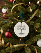 [2D FLAT ACRYLIC] Ceramic Tree of Life Ornament - Family Tree & Roots Keepsake Gift