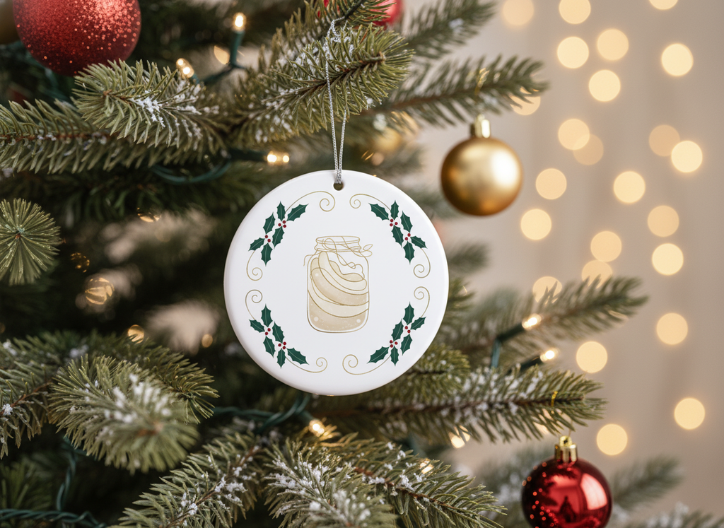 [2D FLAT ACRYLIC] Sourdough Baker Christmas Ornament 2025 – Ceramic Holiday Keepsake Gift