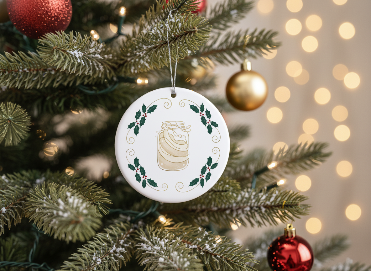 [2D FLAT ACRYLIC] Sourdough Baker Christmas Ornament 2025 – Ceramic Holiday Keepsake Gift