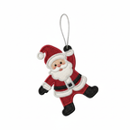 [2D FLAT ACRYLIC] Santa Claus Lace Ornament Machine Embroidery Design for 4x4 Hoop