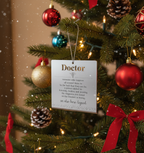 [2D FLAT ACRYLIC] Doctor Appreciation Gift Plaque – Stainless Steel Desk Decor for Medical Professionals