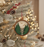 [2D FLAT ACRYLIC] Glowing Disc Golf Basket Ornament – Unique Gift for Disc Golfers