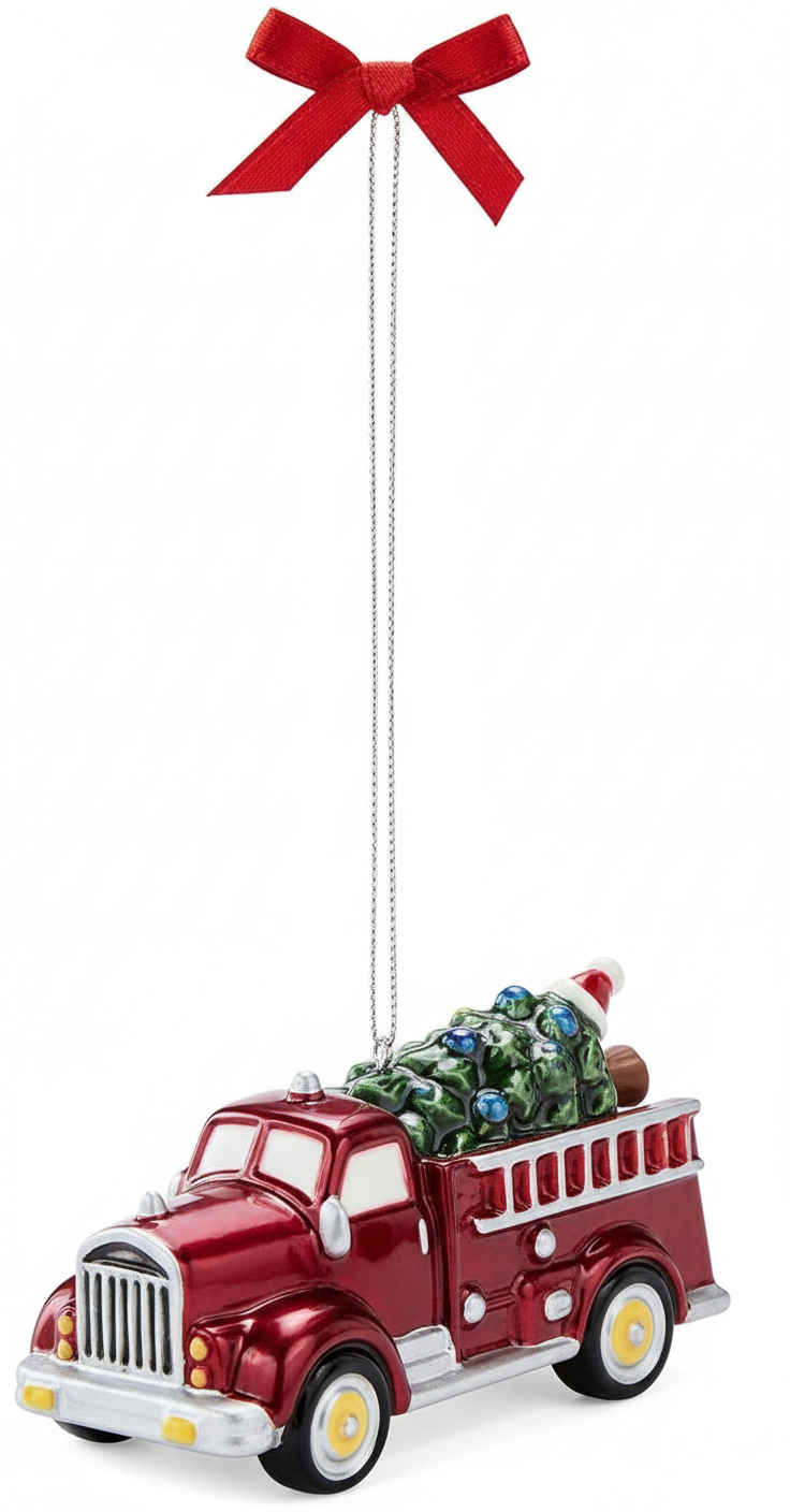 [2D FLAT ACRYLIC] Rolling Coal Diesel Truck Christmas Ornament | Gift for Truck Driver & Mechanic