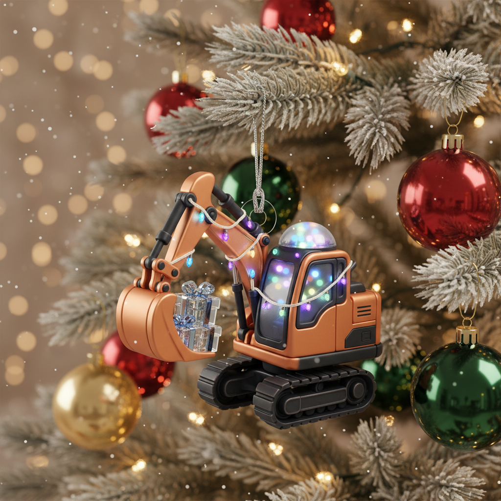 [2D FLAT ACRYLIC] God Bless Truckers Christmas Ornament | Heartfelt Truck Driver Gift & Holiday Decor