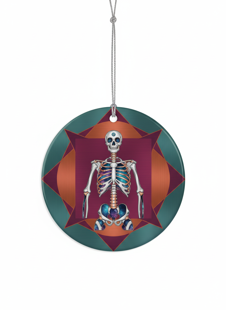 [2D FLAT ACRYLIC] Anatomical Spine Ceramic Ornament – Unique Medical Gift for Doctors & Nurses
