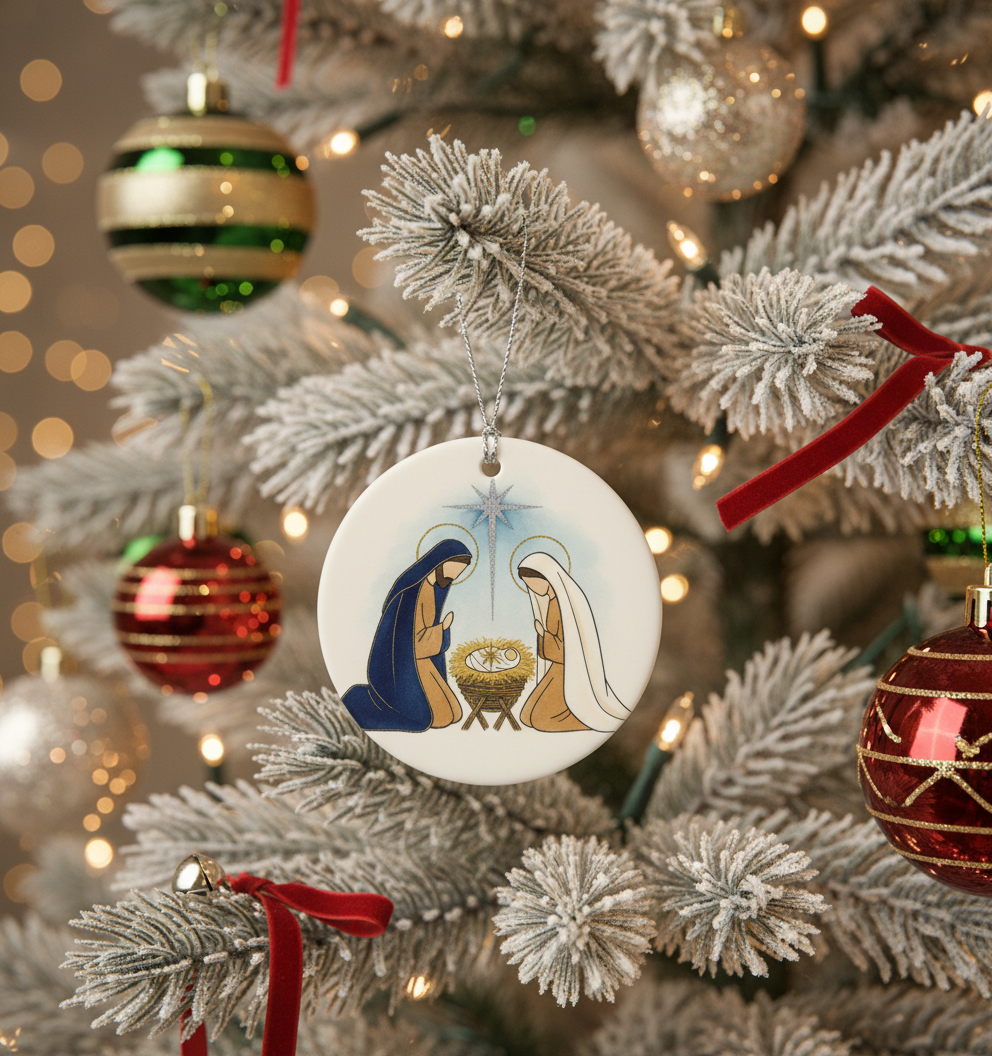 [2D FLAT ACRYLIC] Personalized Baby's First Christmas Ornament | Custom Name & Year Keepsake Gift