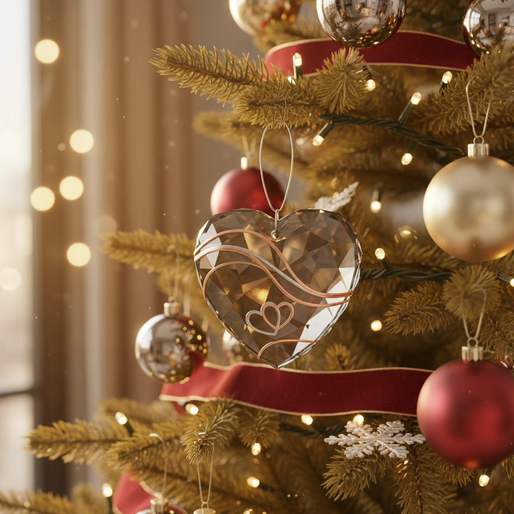 [2D FLAT ACRYLIC] 15th Crystal Anniversary Ornament 2025 – Keepsake Wedding Gift for Couples