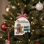 [2D FLAT ACRYLIC] Funny Gingerbread Christmas Calories Ornament – Laser Cut File for Holiday Crafting