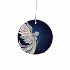 [2D FLAT ACRYLIC] Mother of Pearl Angel Ornament - Celestial Christmas Decoration