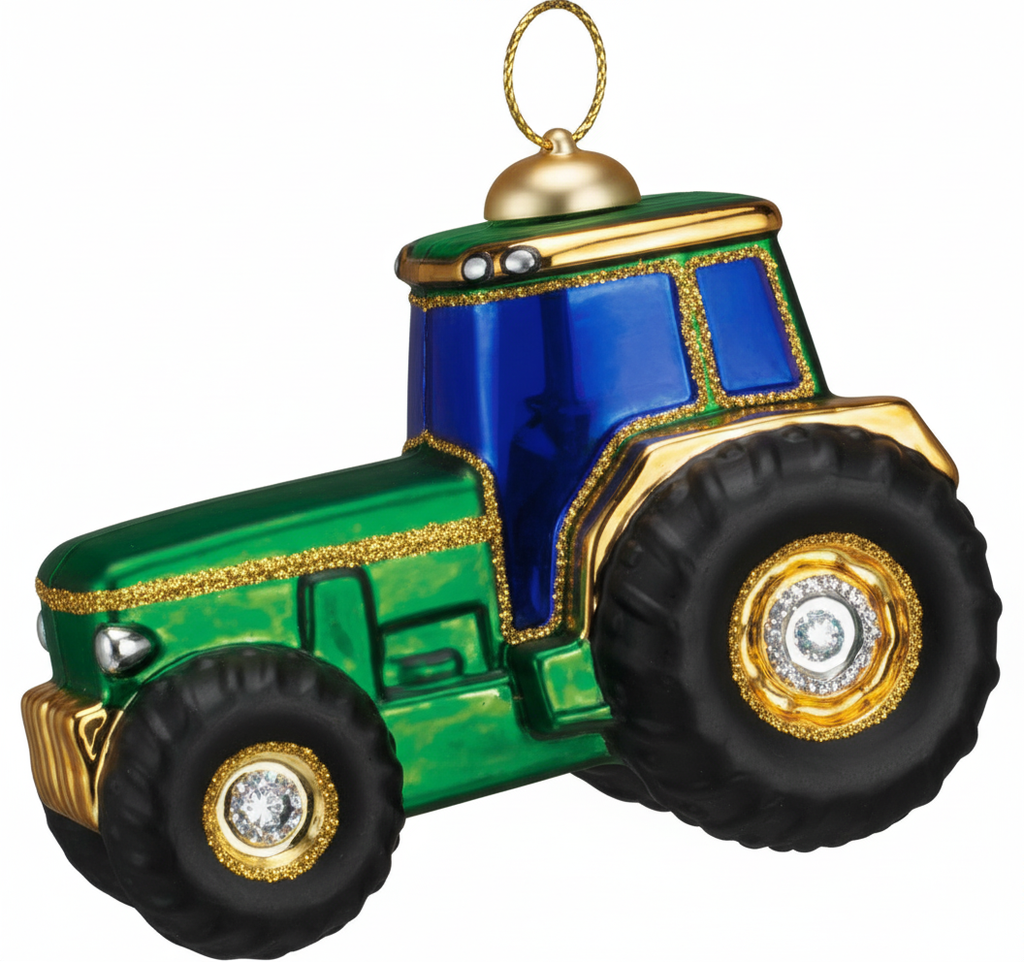 [2D FLAT ACRYLIC] Funny Trucker Christmas Ornament 'This Is How I Roll' | Big Rig Truck Driver Gift