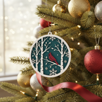 [2D FLAT ACRYLIC] Cardinal Memorial Ornament – In Loving Memory Remembrance Gift