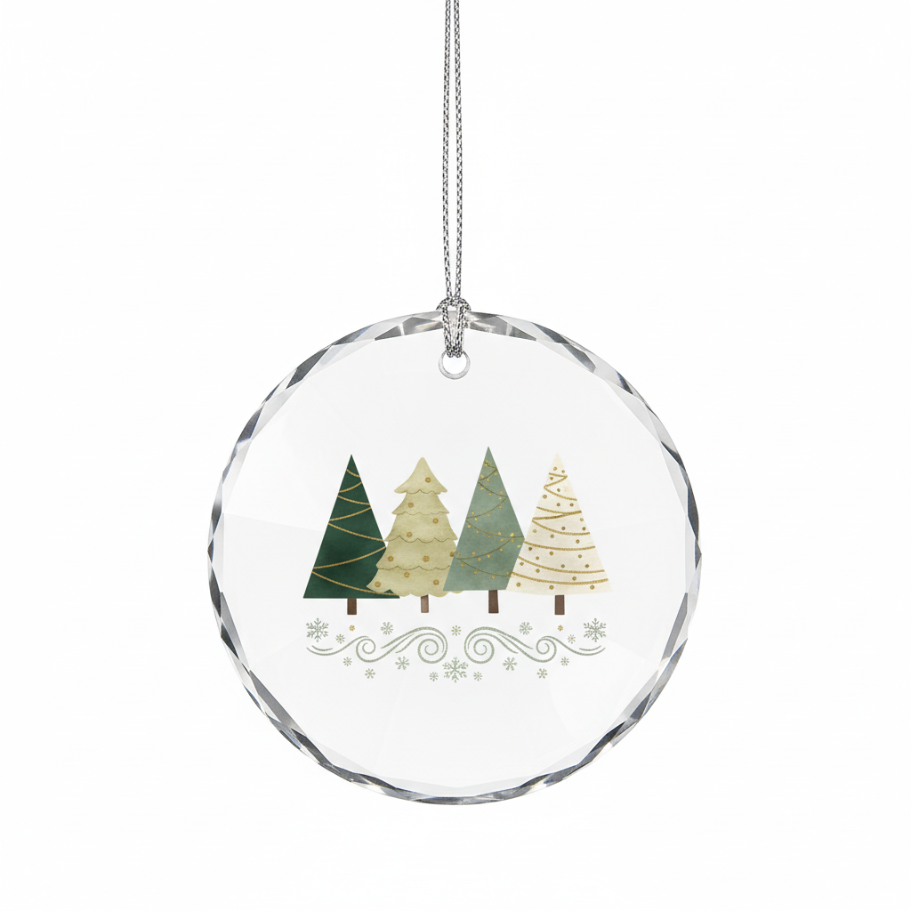 [2D FLAT ACRYLIC] First Home Christmas Ornament 2025 – Glass Housewarming Gift for New Homeowners