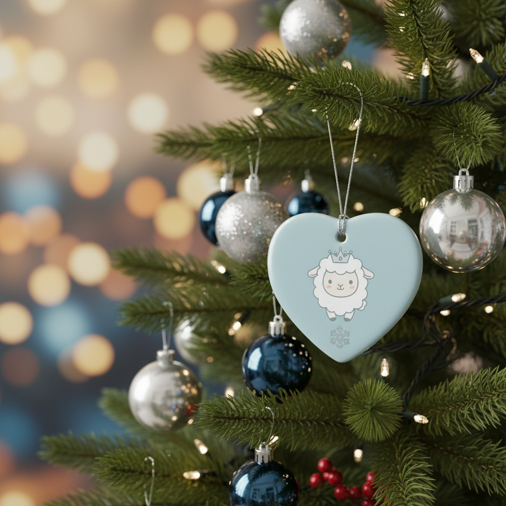 [2D FLAT ACRYLIC] Inspirational Thank You Gift for Colleague – 'Be Proud of The Work You Do' Ceramic Heart Ornament