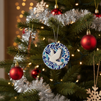 [2D FLAT ACRYLIC] Friendship Turtle Dove Ornament – Heartfelt Christmas Gift for Best Friends