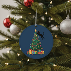 [2D FLAT ACRYLIC] Black Cat Christmas Ornament 2025 | Keepsake Holiday Gift for Cat Lovers