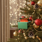 [2D FLAT ACRYLIC] Dumpster Fire Ornament 2025 – Funny Christmas Gag Gift for Friends