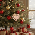 [2D FLAT ACRYLIC] 1st Anniversary Heart-Shaped Ornament – Romantic Steel Keepsake Gift for Couples