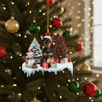 [2D FLAT ACRYLIC] Miniature Pinscher Christmas Ornament – 2D Holiday Keepsake for Dog Lovers